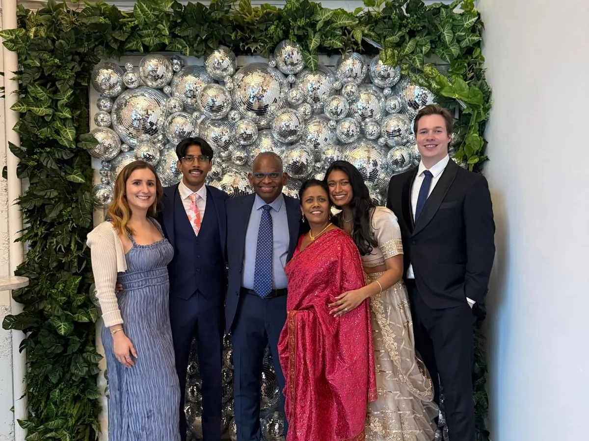 Family gathered together at a celebration
